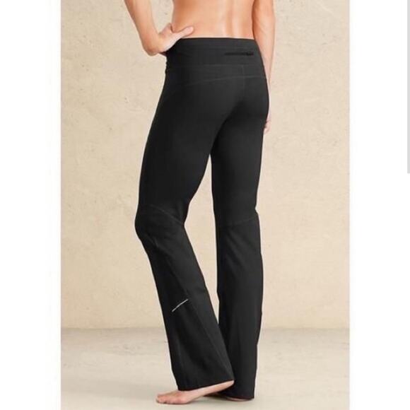 Athleta Runabout Wide Leg Flare Yoga Sporty Gym Pants Stretch Black Size Medium - Picture 5 of 10